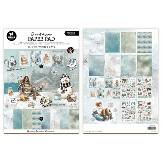 Studio Light Essentials Die-cut Designer Paper Pad Snowy Winter Days
