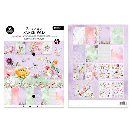 Studio Light Die-cut Paper Pad  Flowers Essentials 210x294x4mm 28 Sheets