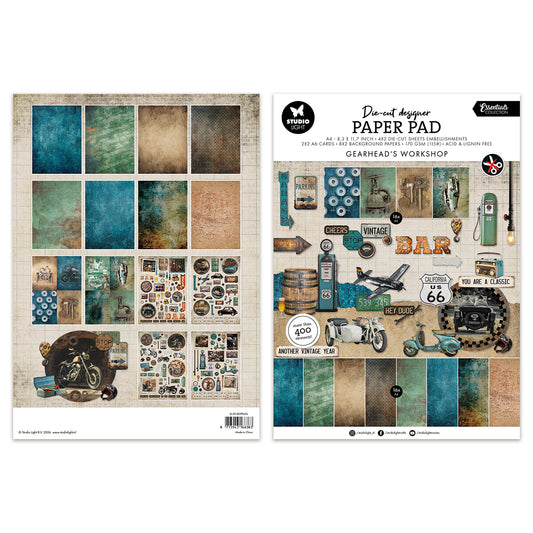 Studio Light Die-cut Paper Pad Gearhead workshop Essentials