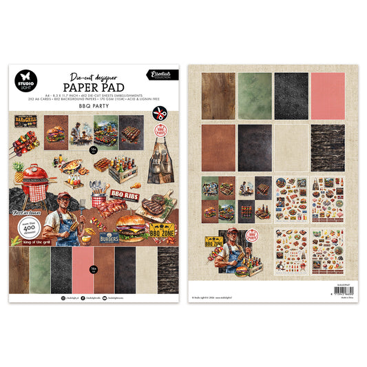 Studio Light Die-cut Paper Pad BBQ Party Essentials
