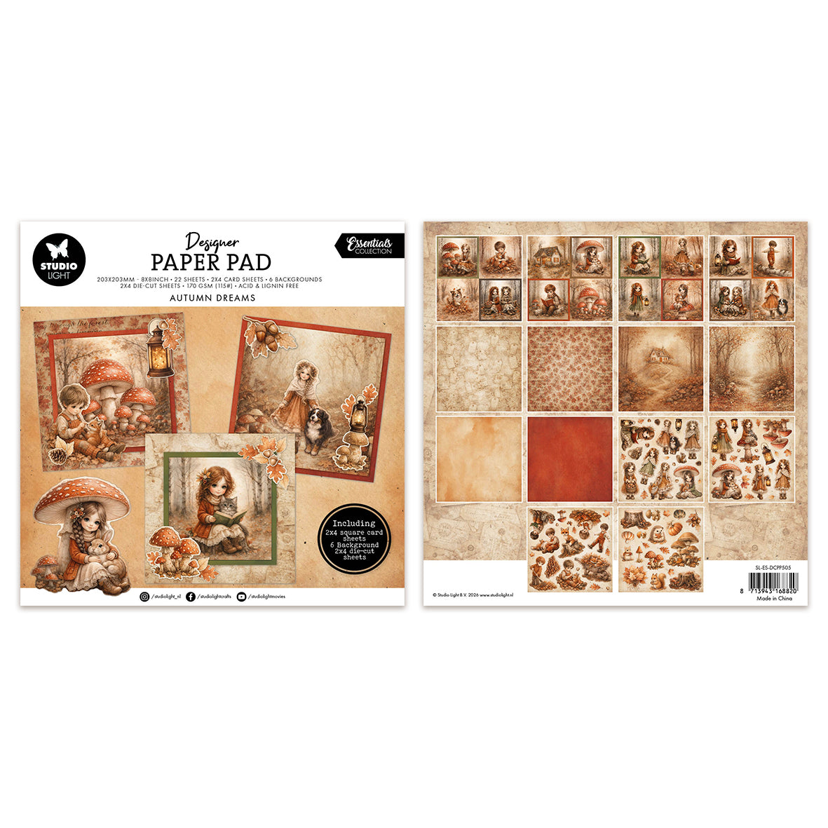 Studio Light Mixed Paper Pad Autumn dreams Essentials