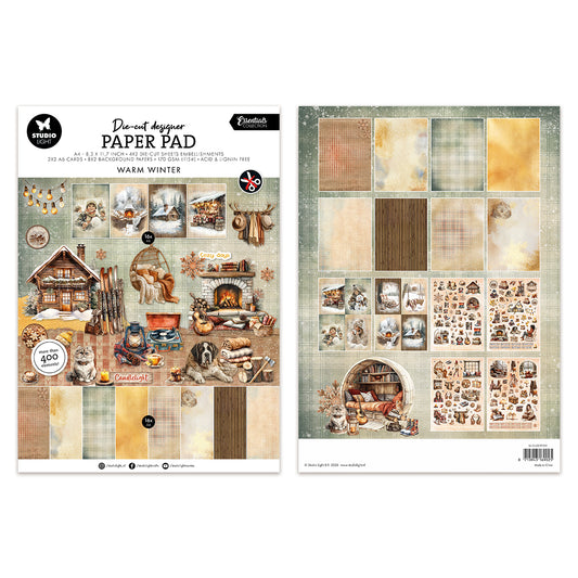 Studio Light Die-Cut Paper Pad Warm Winter Essentials