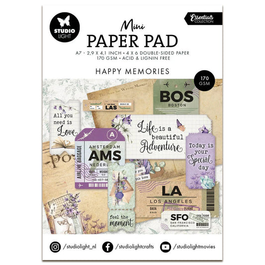 Studio Light Essentials Happy Memories A7 Mini Paper Pad