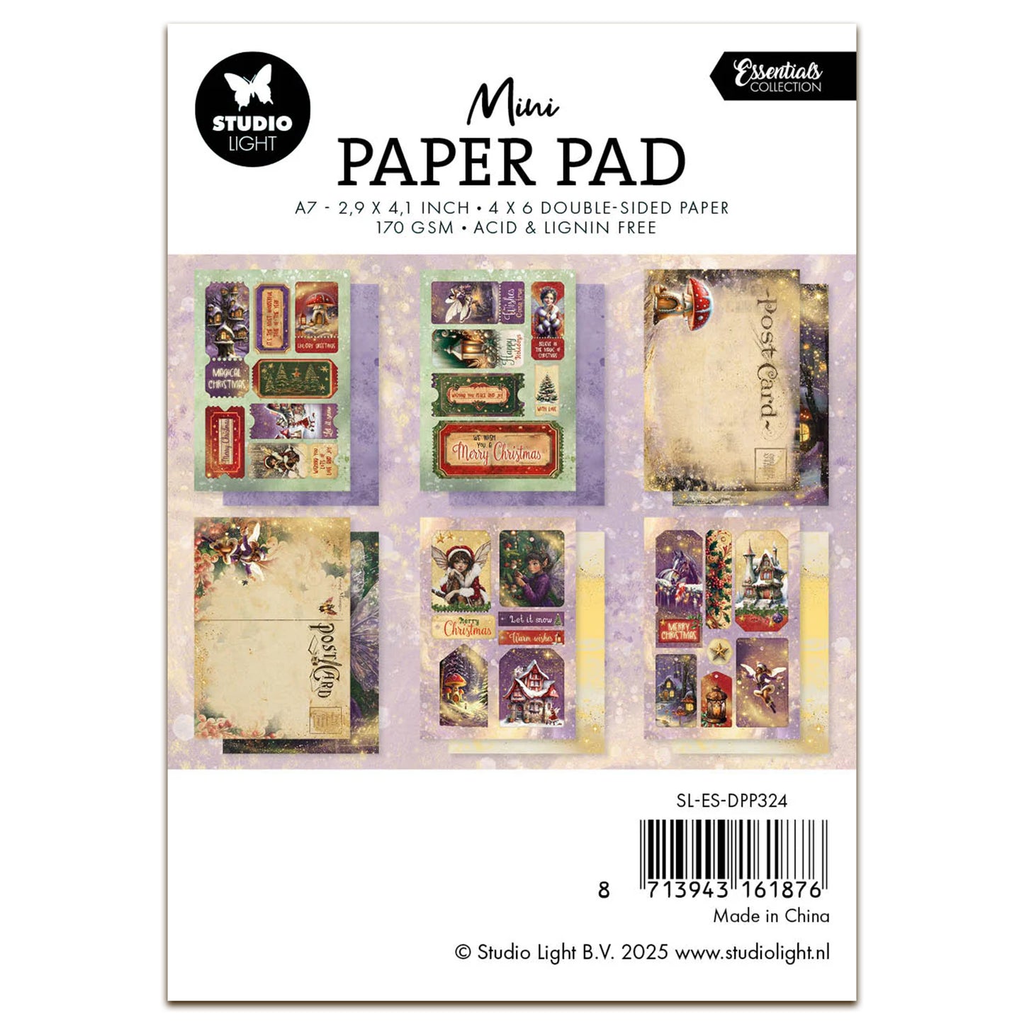 Studio Light Essentials Mini Paper Pad Fairy Christmas
