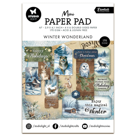 Studio Light Essentials Mini Paper Pad Winter Wonderland