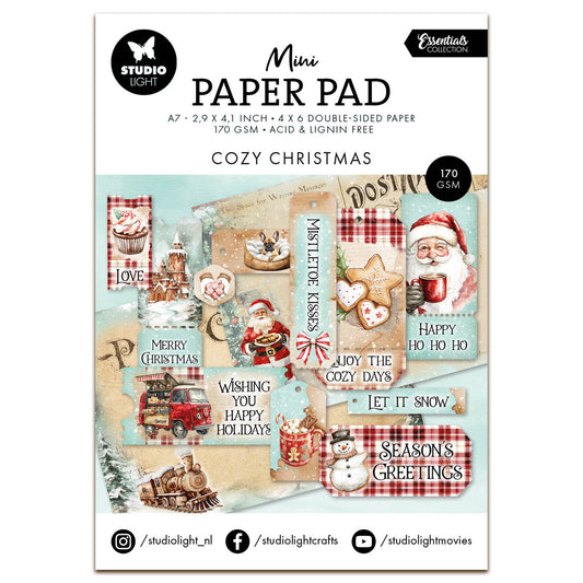 Studio Light Essentials Mini Paper Pad  Cozy Christmas