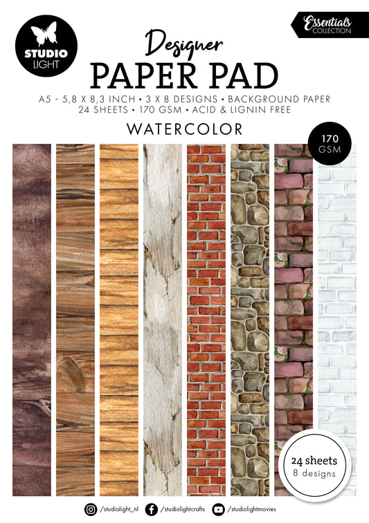Studio Light Designer Paper Pad Watercolor Essentials