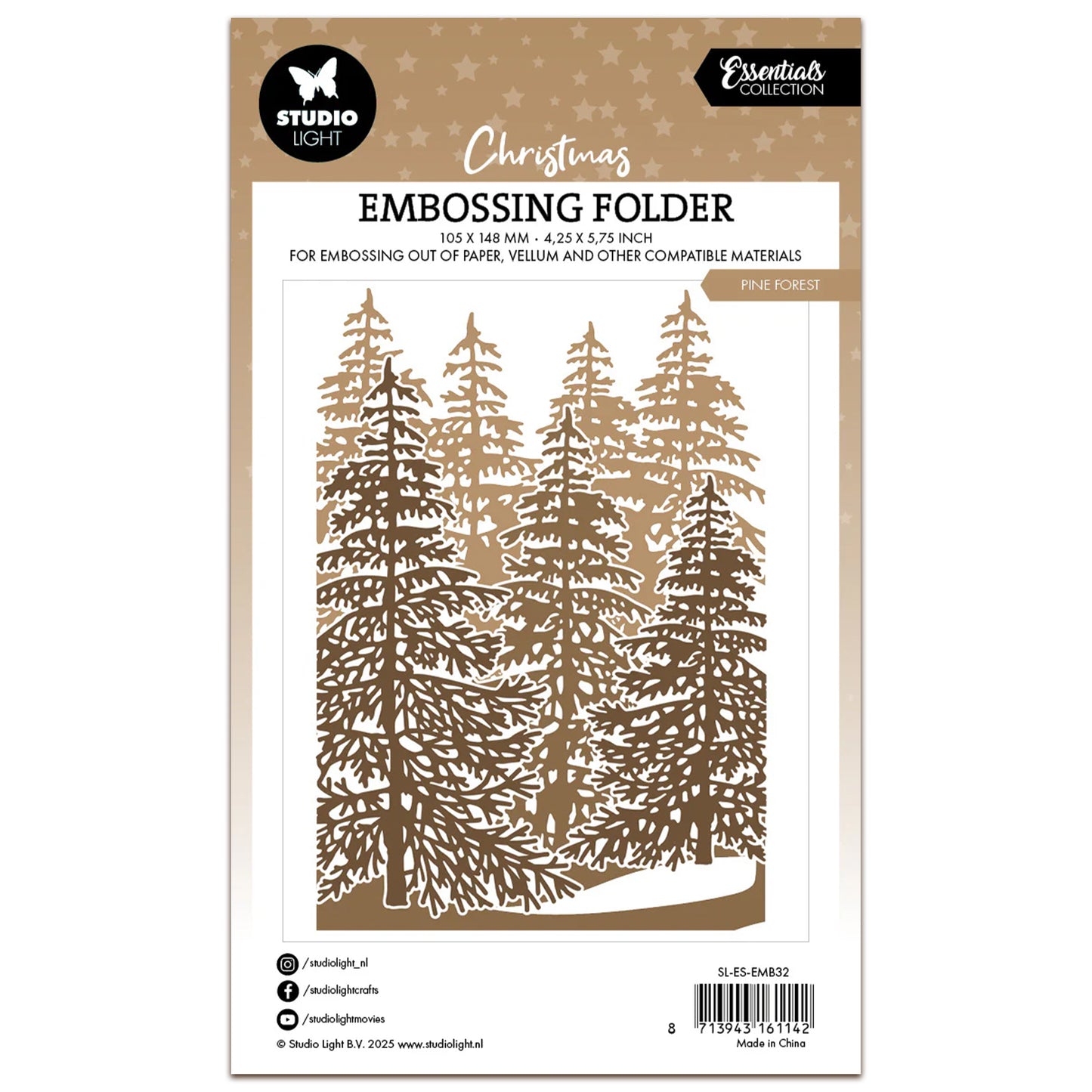 Studio Light Essentials Embossing Folder Forest Background