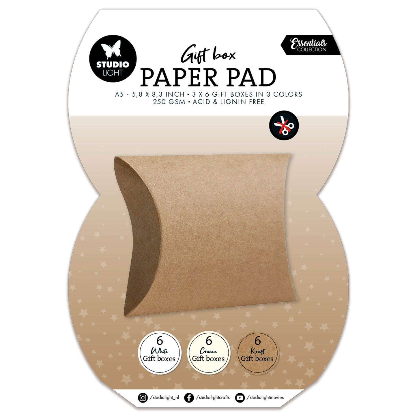 Studio Light Essentials Giftbox Paper Pad Pillowbox