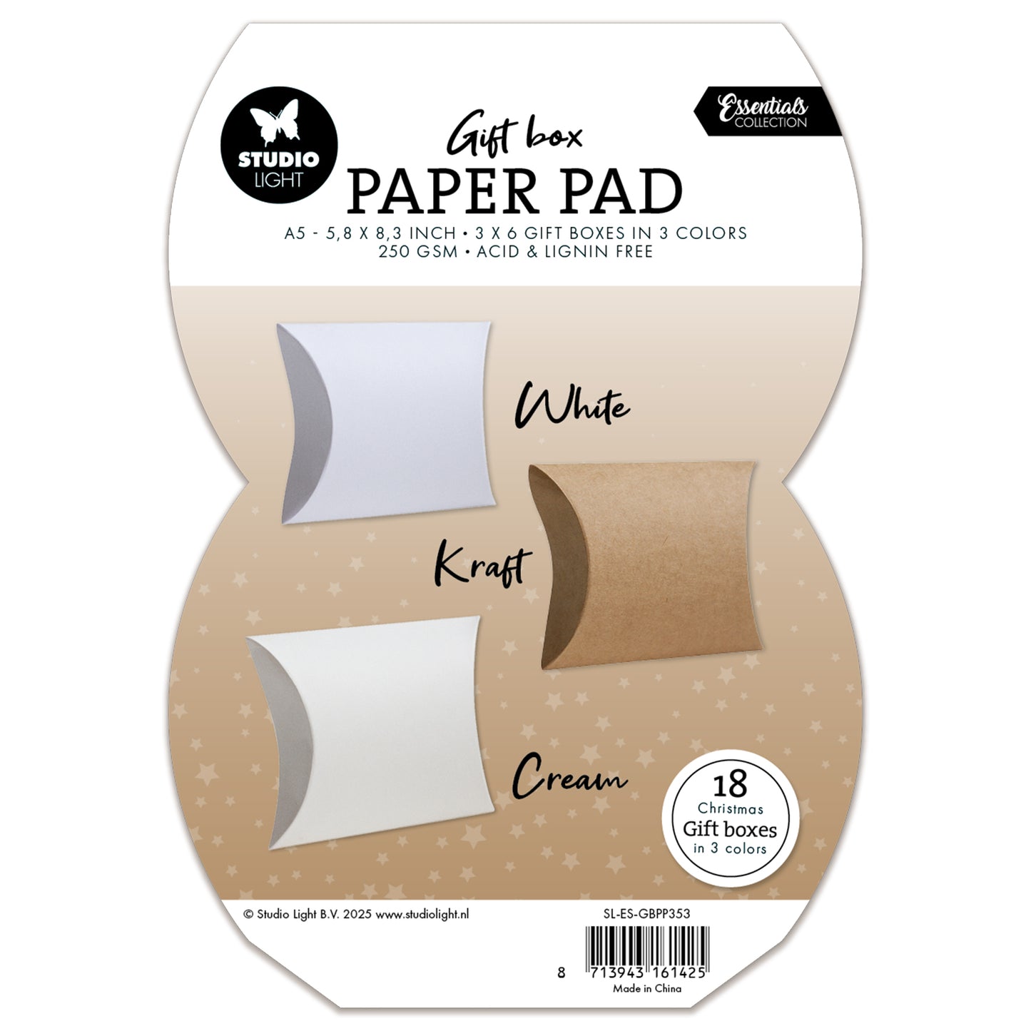 Studio Light Essentials Giftbox Paper Pad Pillowbox