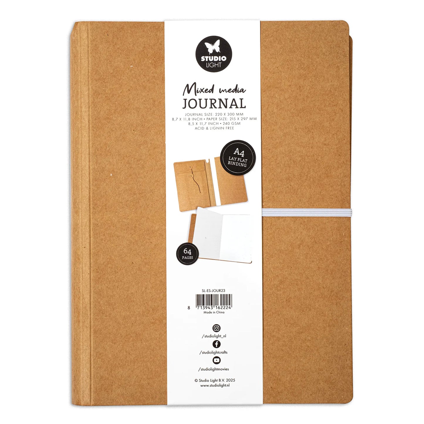 Studio Light Essentials Mixed Media Journal A4 size