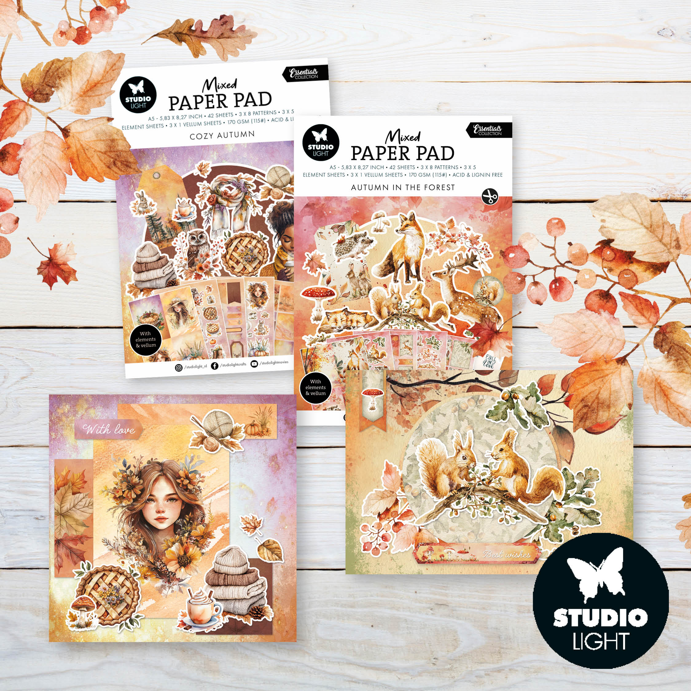 Studio Light Essentials Mixed Paper Pad Bundle - Autumn – AALL & Create