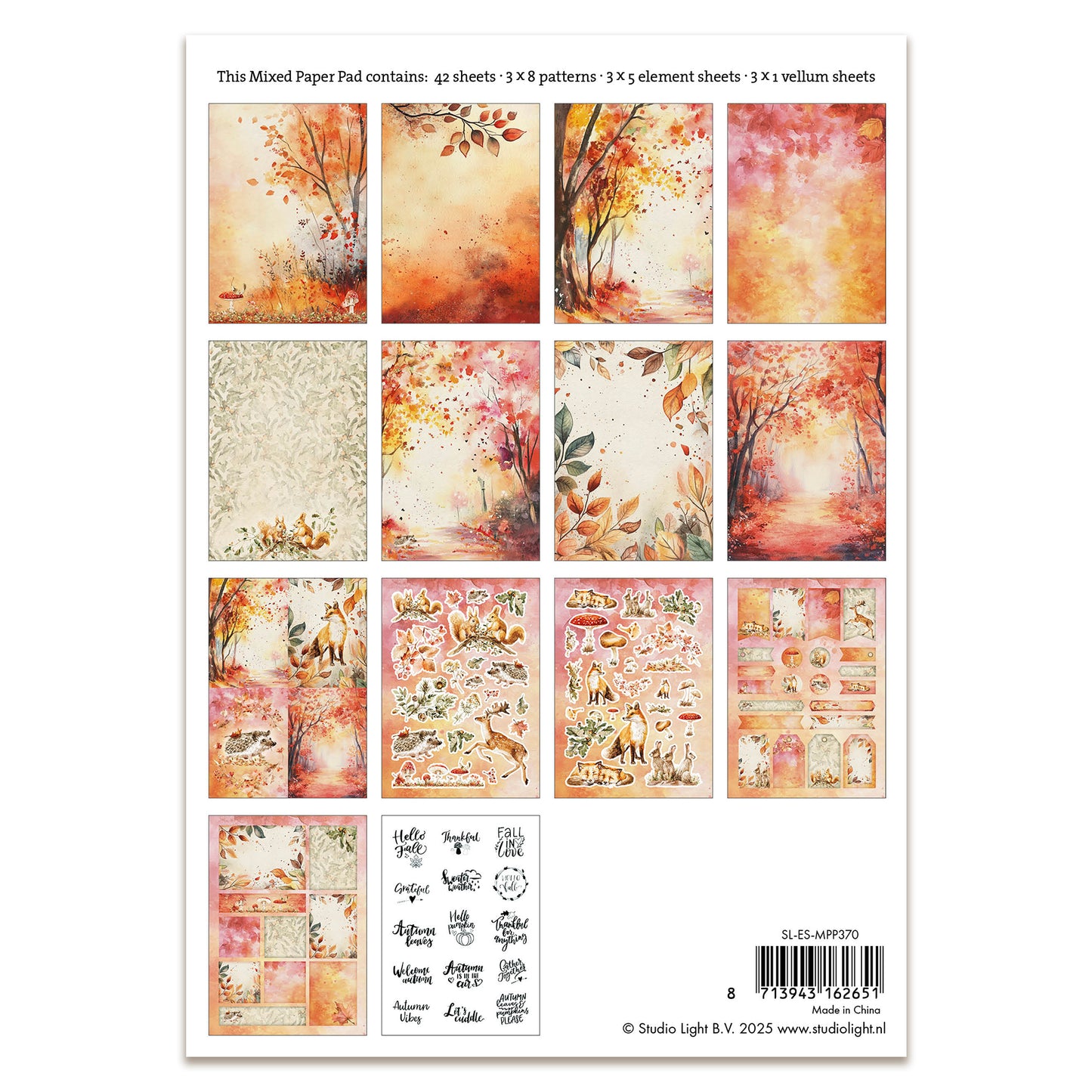 Studio Light Essentials Mixed Paper Pad - Autumn in the Forest