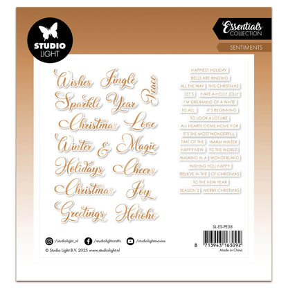 Studio Light Essentials Paper Elements Bronze Sentiments Classic