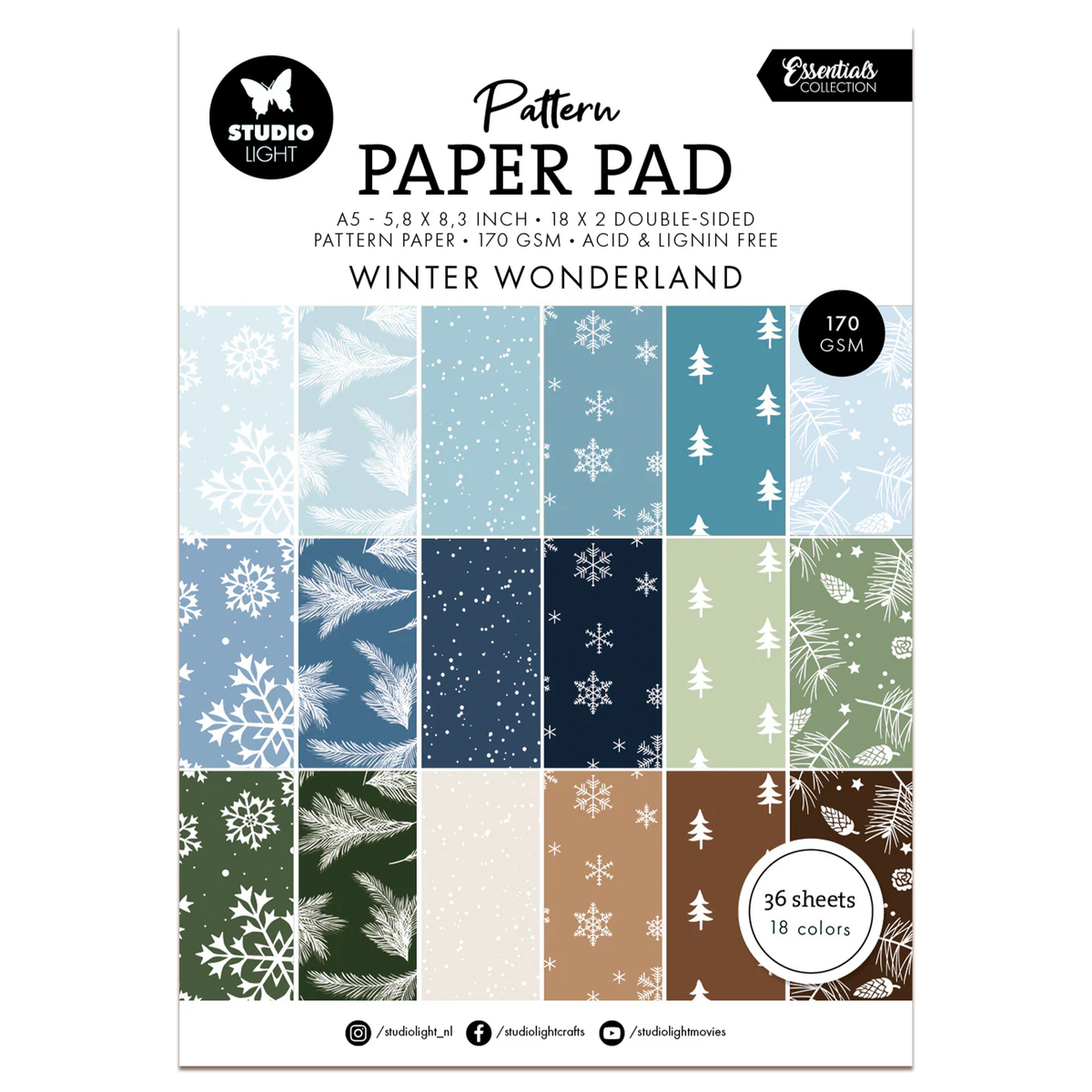 Studio Light Winter Wonderland Pattern Paper Pad – AALL & Create