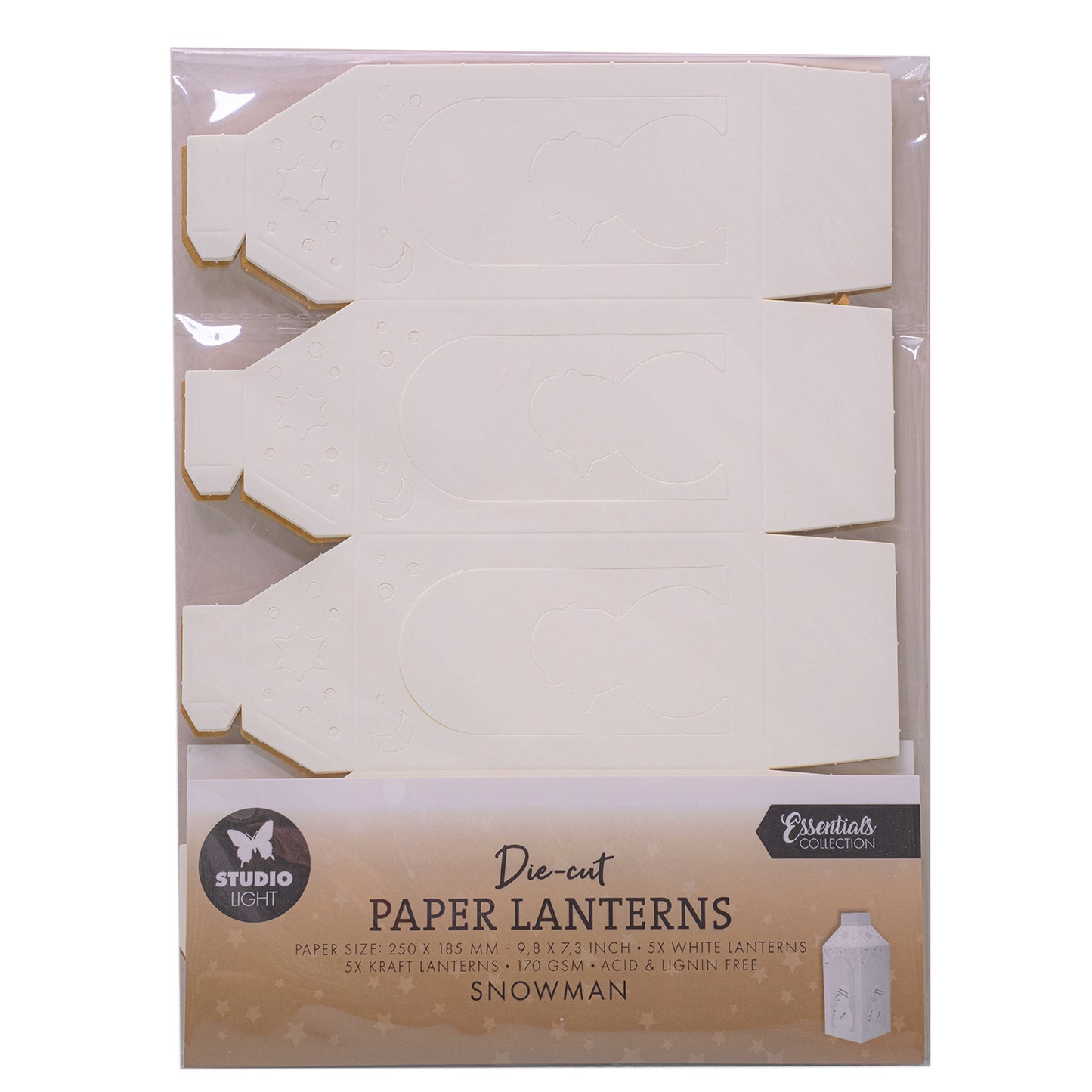 Studio Light Essentials Die-cut paper Lanterns Snowman
