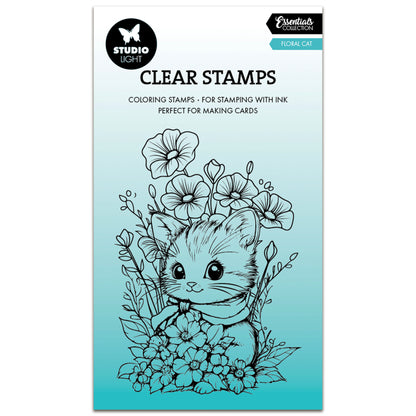 Studio Light Essentials Clear Stamp Floral Cat