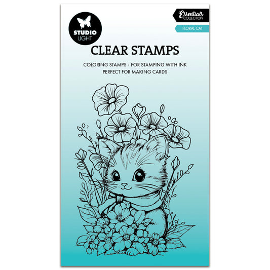 Studio Light Essentials Clear Stamp Floral Cat