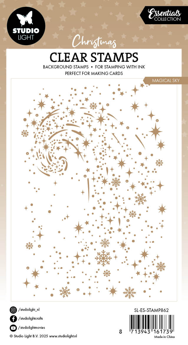 Studio Light Essentials Clear Stamp Snow Swirl Background