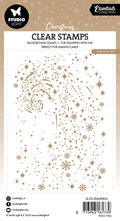Studio Light Essentials Clear Stamp Snow Swirl Background