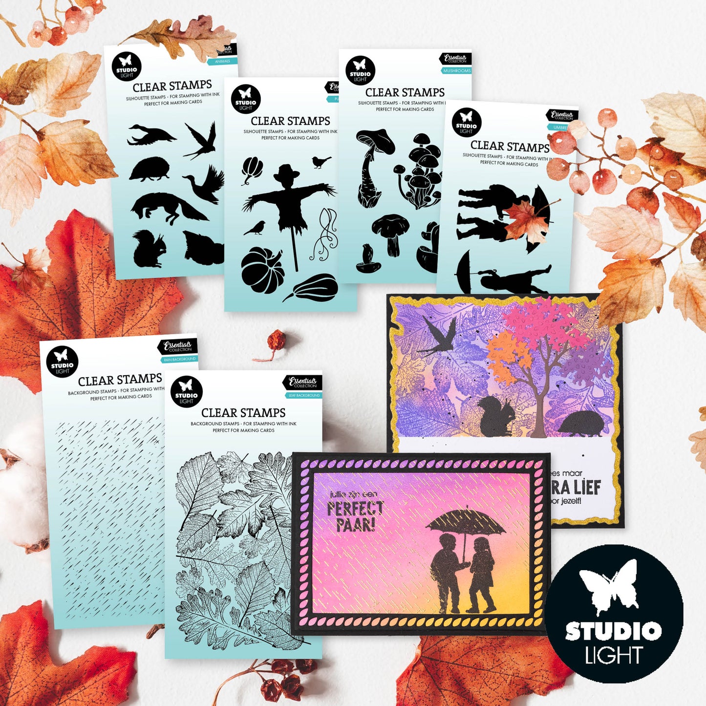 Studio Light Essentials Clear Stamp Bundle - Autumn