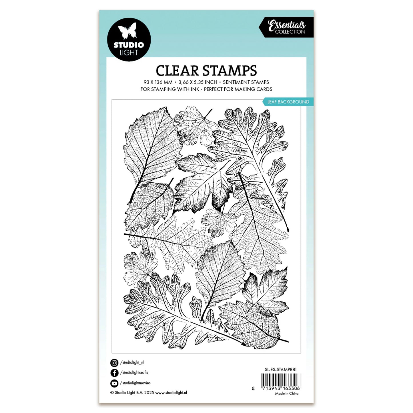 Studio Light Essentials Clear Stamp Leaf Background