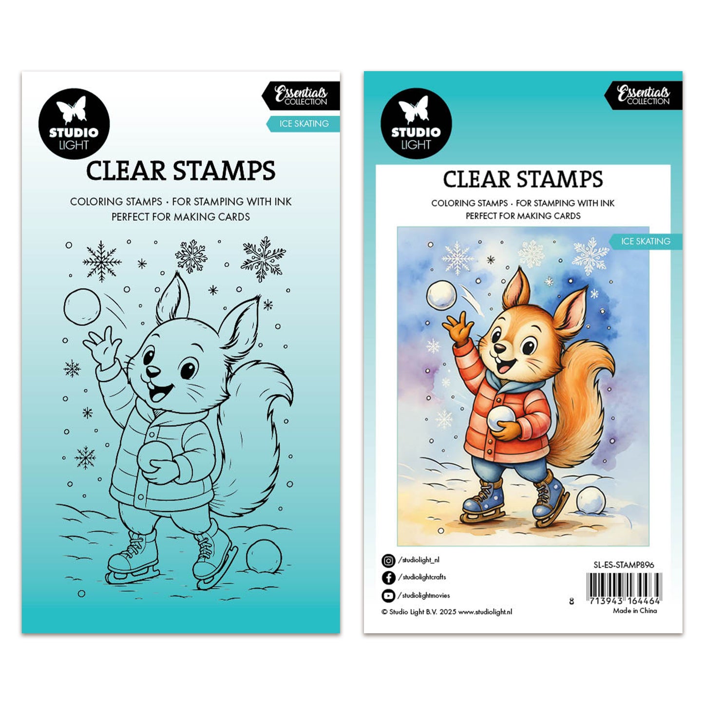 Studio Light Essentials Clear Stamp Ice Skating