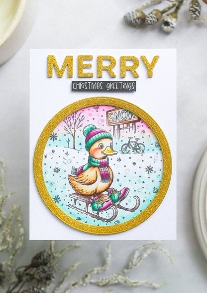 Studio Light Essentials Clear Stamp Duck on a Sleigh