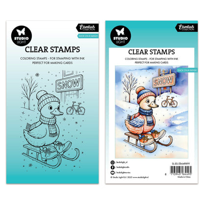 Studio Light Essentials Clear Stamp Duck on a Sleigh