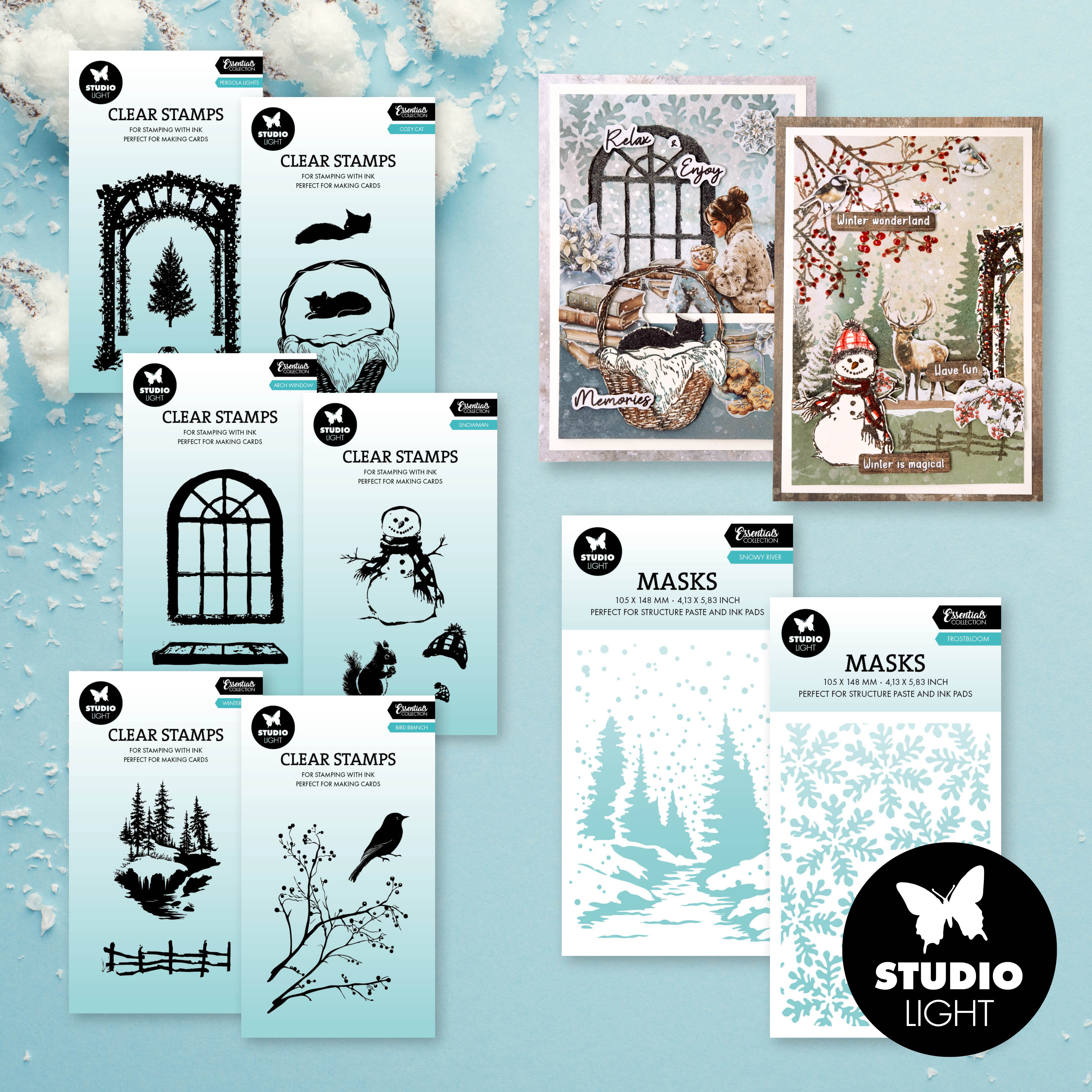 Studio Light Essentials Stamp & Mask Bundle – AALL & Create