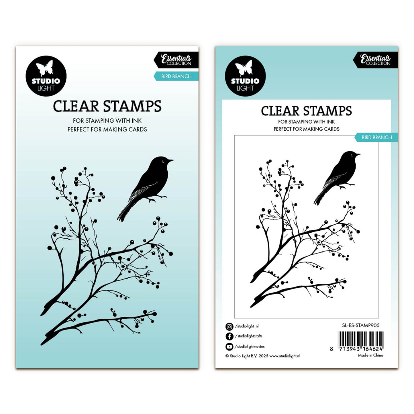 Studio Light Essentials Clear Stamp Bird Branch