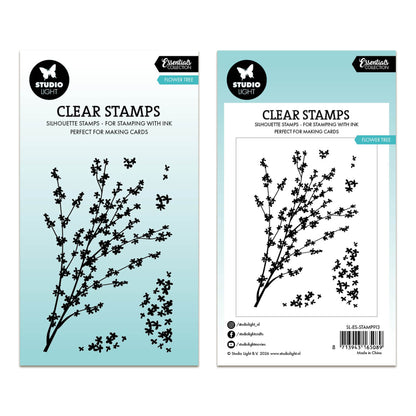 Studio Light Essentials Clear Stamp Flower tree Essentials 62x93x3mm 6 Pieces