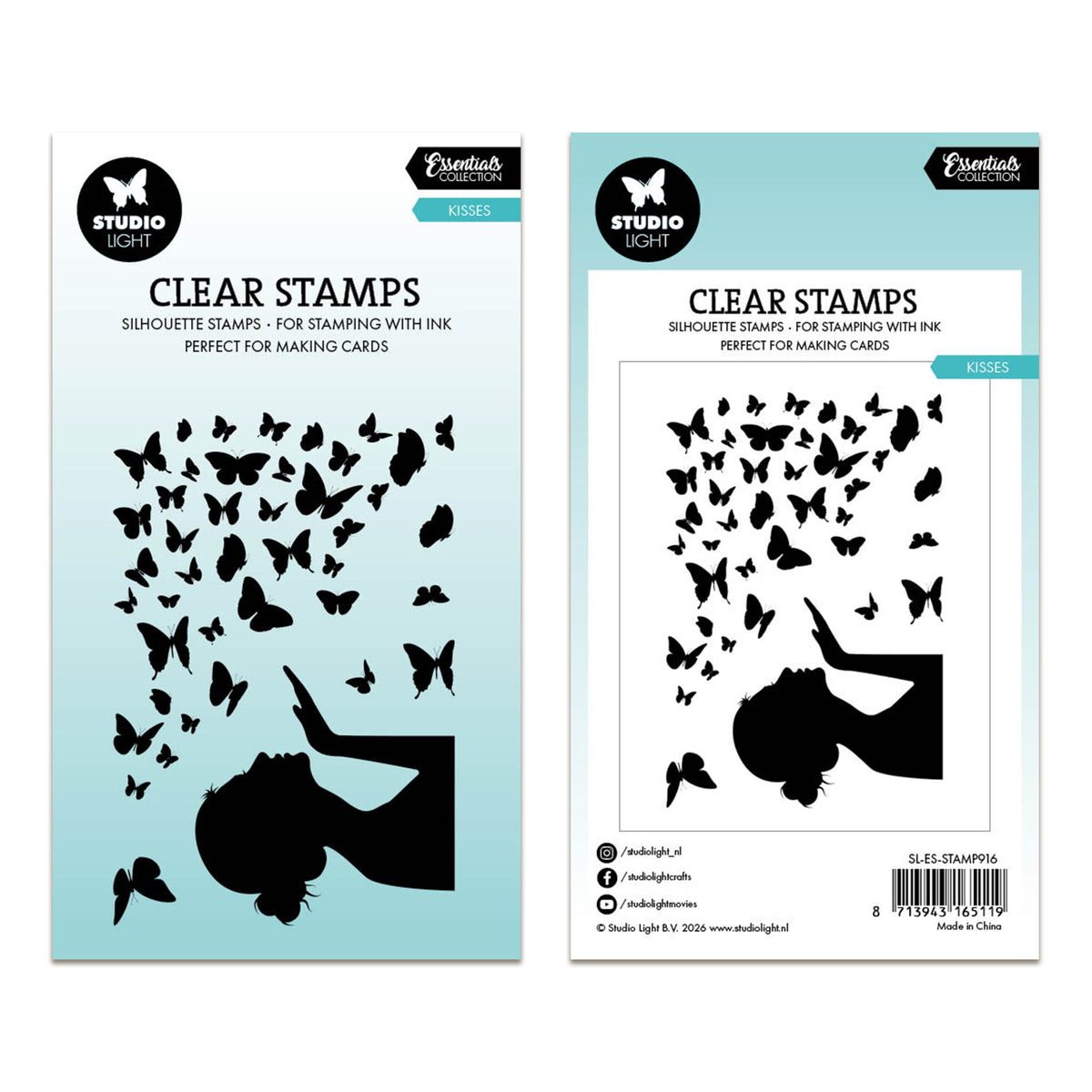 Create Design Essentials Stamp Studio Light Essentials Clear Stamp Kisses Essentials 62x93x3mm 7 Piec ...