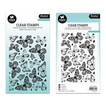 Studio Light Essentials Clear Stamp Butterflies background Essentials 93x136x3mm 1 Pieces