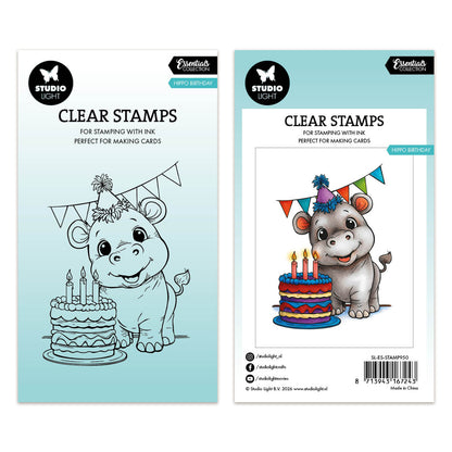 Studio Light Essentials Clear Stamps Hippo Birthday Essentials