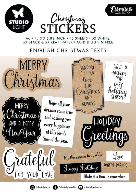 Studio Light Essentials Sticker Pad X-mas Sentiments