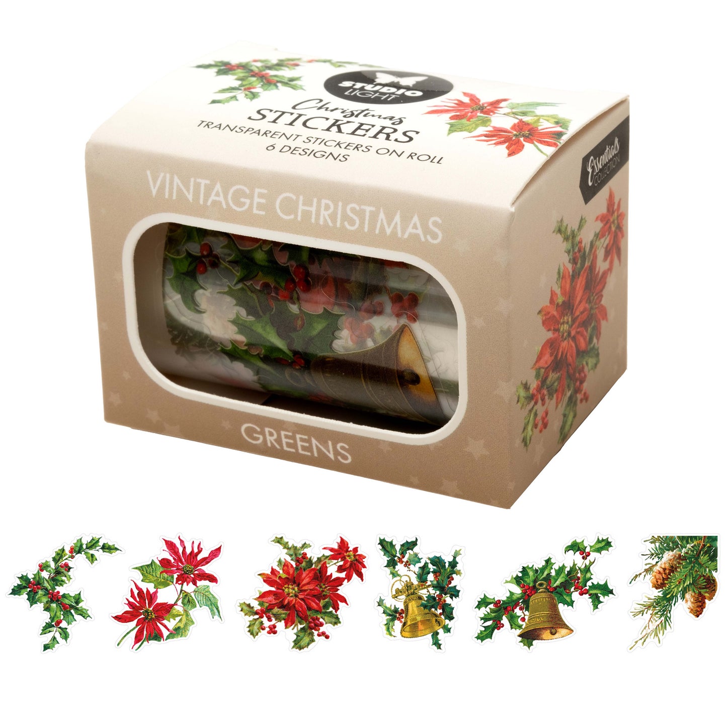 Studio Light Essentials Clear Stickers Vintage Figures 6 Designs