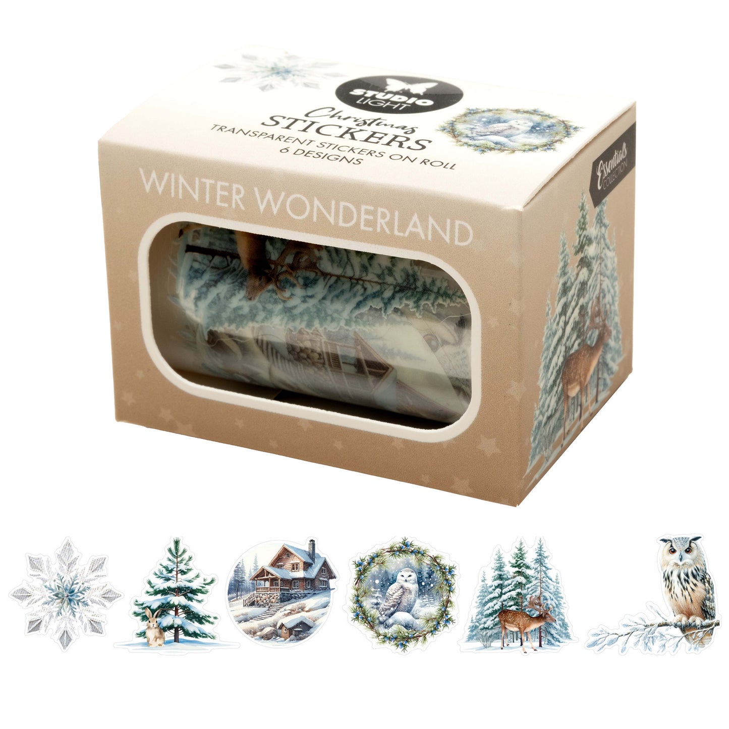 Studio Light Essentials Clear Stickers Winter Wonderland 6 Designs