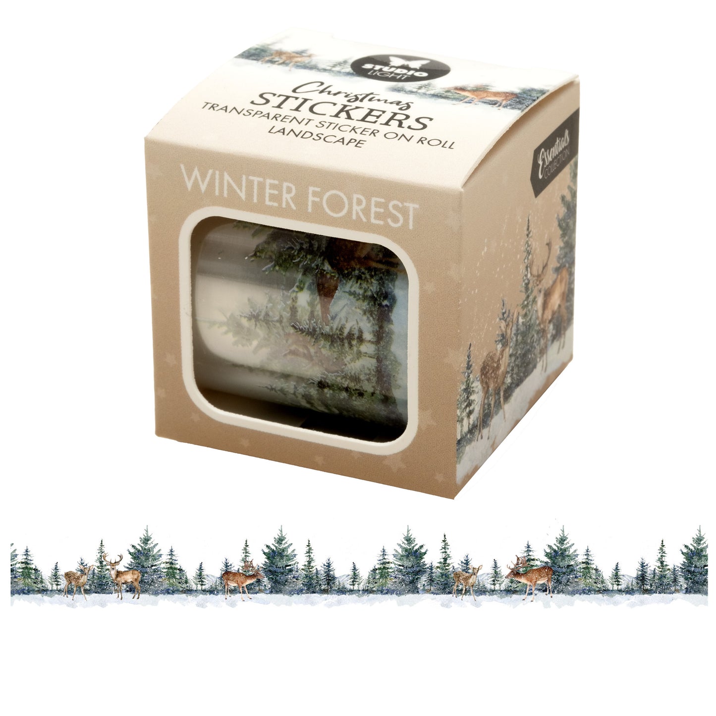 Studio Light Essentials Clear Stickers Winter Wonderland on a roll