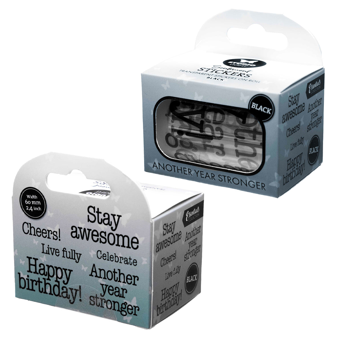 Studio Light Clear Stickers Black - Another Year Stronger Essentials