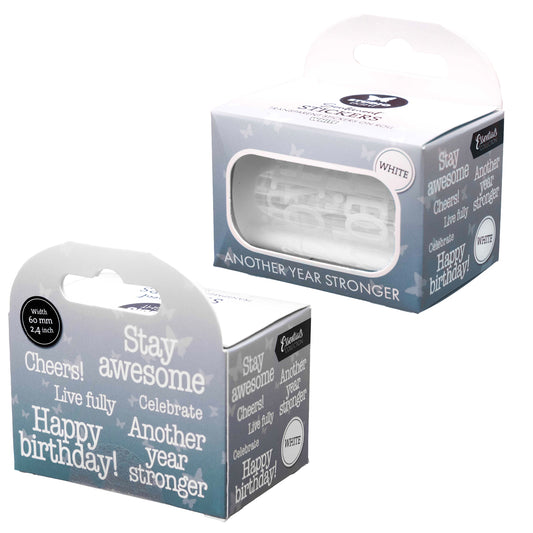 Studio Light Clear Stickers White - Another Year Stronger Essentials