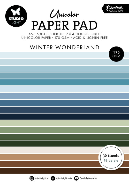 Studio Light Winter Wonderland Unicolor Paper Pad