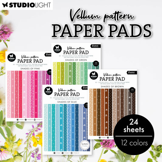 Studio Light Vellum Paper Pad Spring Bundle 96 Sheets