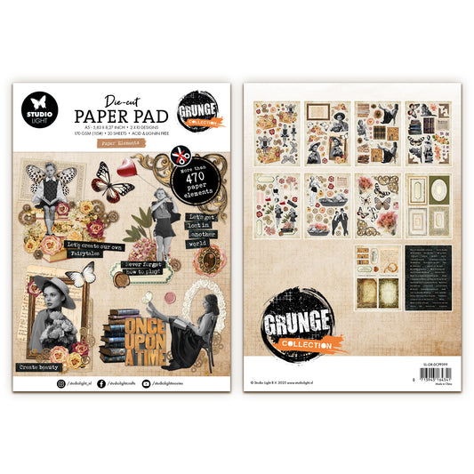 Studio Light Grunge - Die-cut Paper Pad Paper Elements
