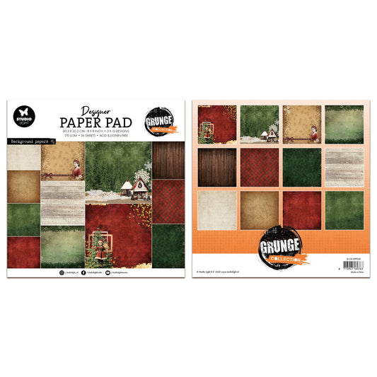 Studio Light Grunge - Die-cut Paper Pad Background Paper