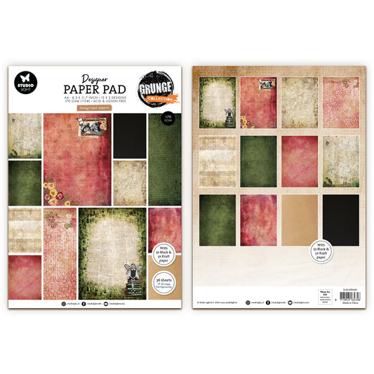 Studio Light Grunge - Designer Paper Pad Background Papers
