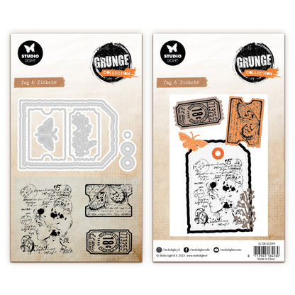 Studio Light Grunge - Stamp & Cutting Dies Tag & Tickets