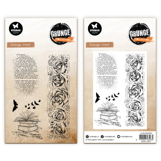Studio Light Grunge - Clear Stamp Vintage Roses