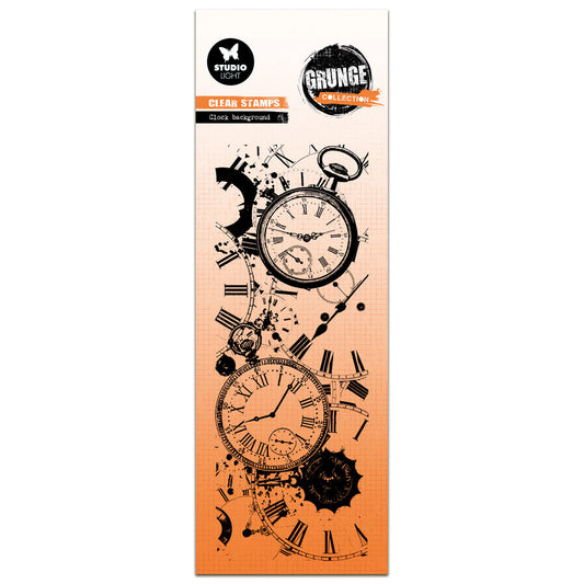 Studio Light Grunge Clear Stamp - Clock Background - Nr.823