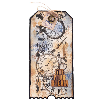 Studio Light Grunge Clear Stamp - Clock Background - Nr.823